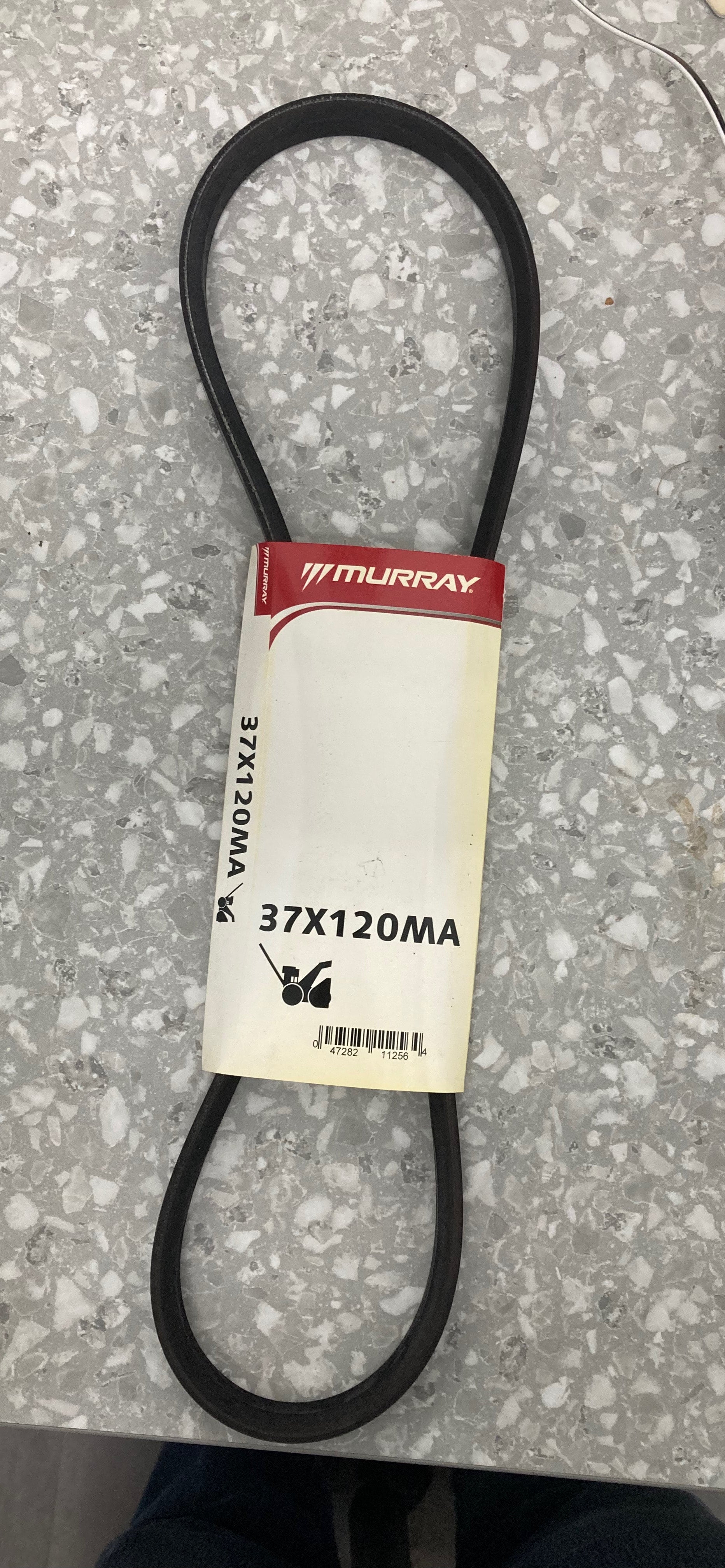 Murray Original 37x120MA Snow Blower Auger Belt – 37x120, Genuine OEM Replacement